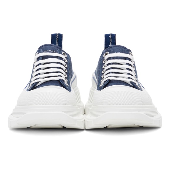 Indigo Denim Tread Slick Sneakers - Picture 8 of 13